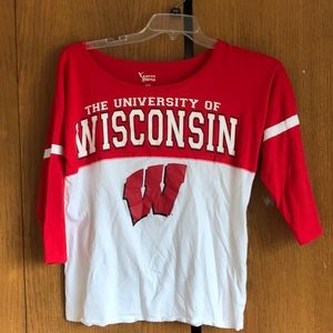 wisconsin 3/4 sleeve length shirt
